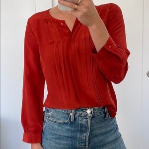 Joie | Red silk blouse